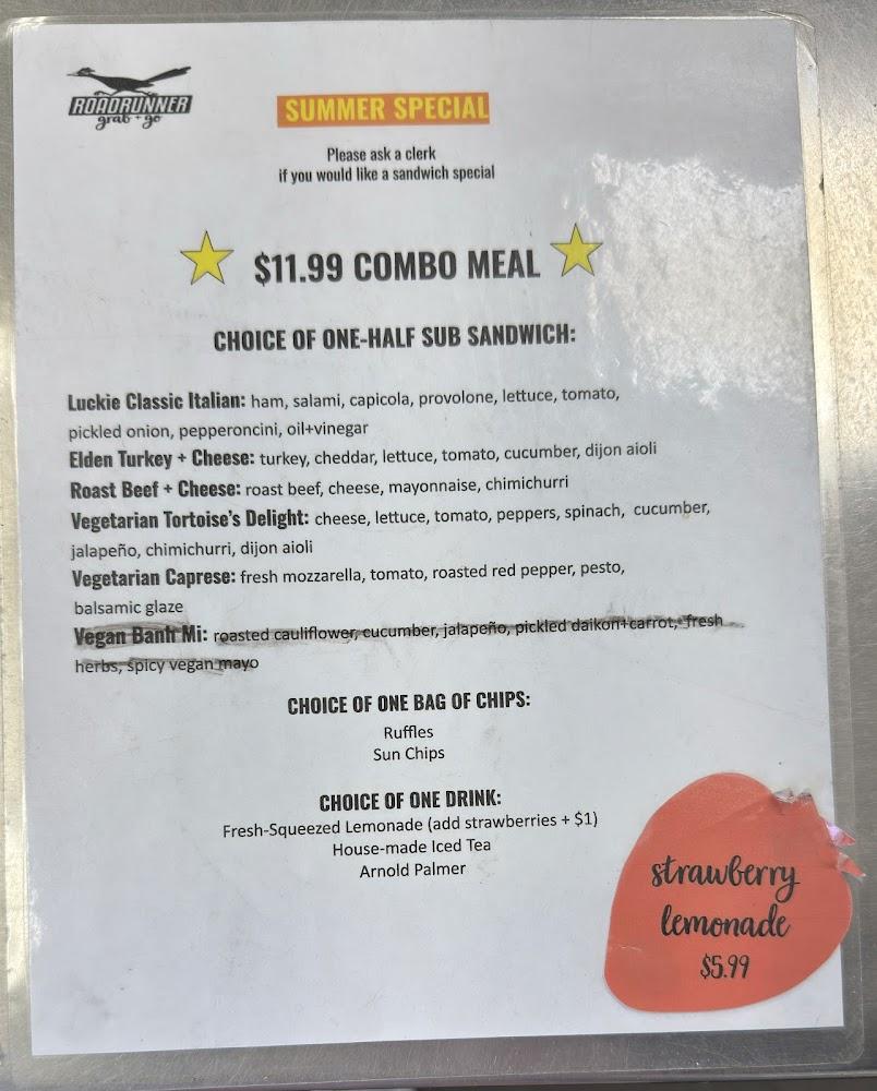 Roadrunner Grab+Go Menu image 1
